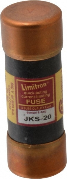 Cooper Bussmann JKS-20 Cartridge Fast-Acting Fuse: J, 20 A, 20.6 mm Dia Image