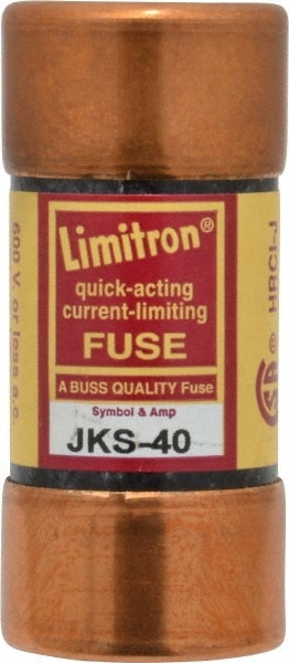 Cooper Bussmann JKS-40 Cartridge Fast-Acting Fuse: J, 40 A, 27 mm Dia Image