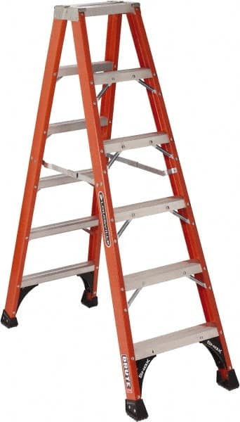 Louisville FM1410HD 9-Step Ladder: Fiberglass, Type IAA, 10 OAH 