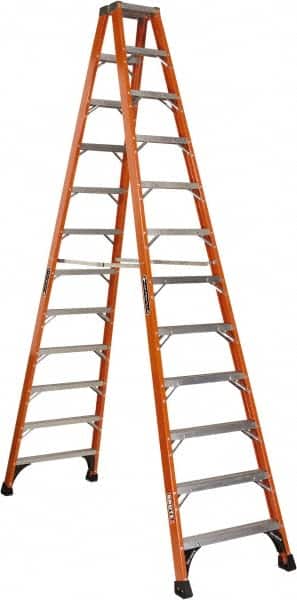 Louisville FM1412HD 11-Step Ladder: Fiberglass, Type IAA, 12 OAH 