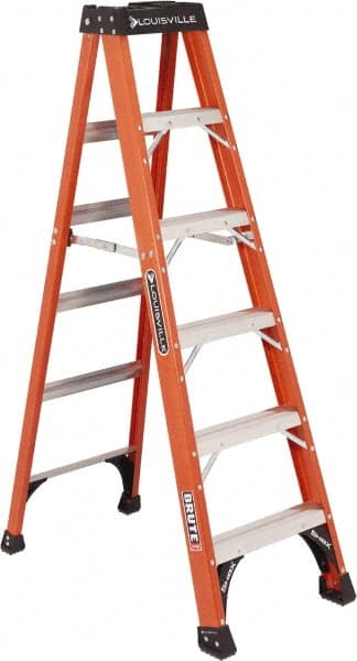 Louisville FS1406HD 5-Step Ladder: Fiberglass, Type IAA, 6 OAH 