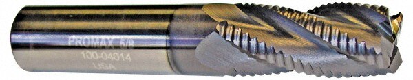 Corner Radius End Mill: 5/16" Dia, 3/4" LOC, 0.04 to 0.05" Radius, 4 Flutes, Solid Carbide