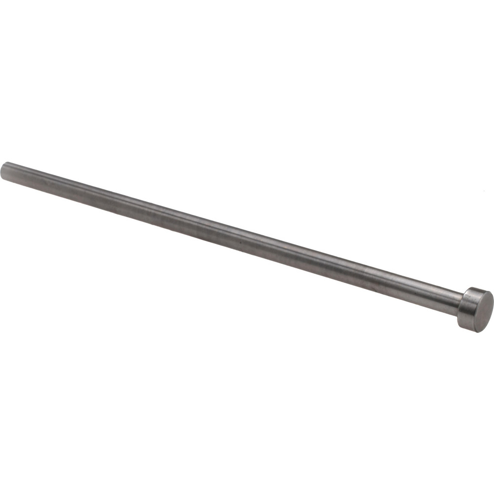 Straight Ejector Pin: 15/64" Pin Dia, 6" OAL, Steel