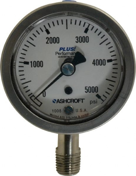 Ashcroft 4-1/2" General Service Gauge 0-10,000 PSI  Stainless  Bottom Connection 