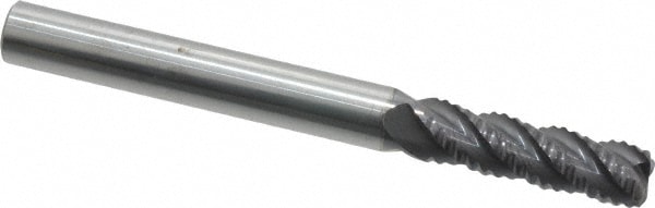 ProMax 101-01614 Corner Radius End Mill: 1/4" Dia, 3/4" LOC, 0.04 to 0.05" Radius, 4 Flutes, Solid Carbide Image