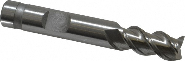 OSG 6600500 Square End Mill: 3/8 Dia, 3/4 LOC, 3/8 Shank Dia, 2-1/2 OAL, 3 Flutes, Powdered Metal Image