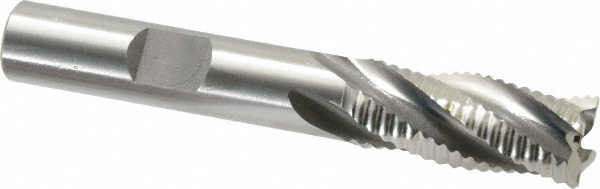 OSG 4509900 Square End Mill: 7/16 Dia, 1 LOC, 3/8 Shank Dia, 2-11/16 OAL, 4 Flutes, Cobalt Image