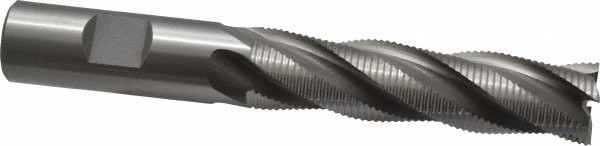 OSG 4501500 Square End Mill: 3/4 Dia, 3 LOC, 3/4 Shank Dia, 5-1/4 OAL, 4 Flutes, Cobalt Image