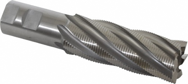 OSG 4513700 Square End Mill: 1-1/2 Dia, 4 LOC, 1-1/4 Shank Dia, 6-1/2 OAL, 6 Flutes, Cobalt Image