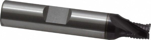 OSG 4559011 Square End Mill: 1/4 Dia, 1/4 LOC, 3/8 Shank Dia, 2-1/16 OAL, 3 Flutes, Cobalt Image