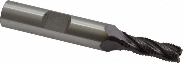 OSG 4559111 Square End Mill: 1/4 Dia, 3/4 LOC, 3/8 Shank Dia, 2-1/2 OAL, 4 Flutes, Cobalt Image