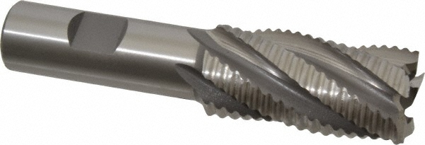 OSG 4910100 Square End Mill: 1 Dia, 2 LOC, 3/4 Shank Dia, 4-1/4 OAL, 5 Flutes, Cobalt Image