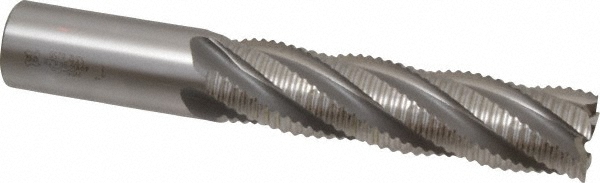 OSG 4910900 Square End Mill: 1 Dia, 4 LOC, 1 Shank Dia, 6-1/2 OAL, 5 Flutes, Cobalt Image
