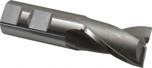 OSG 5205200 Square End Mill: 1-1/8 Dia, 1-5/8 LOC, 1 Shank Dia, 4-1/8 OAL, 2 Flutes, Cobalt Image