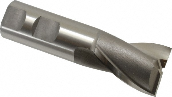 OSG 5205300 Square End Mill: 1-1/4 Dia, 1-5/8 LOC, 1 Shank Dia, 4-1/8 OAL, 2 Flutes, Cobalt Image