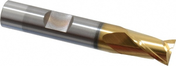 OSG 5200505 Square End Mill: 3/8 Dia, 9/16 LOC, 3/8 Shank Dia, 2-5/16 OAL, 2 Flutes, Cobalt Image