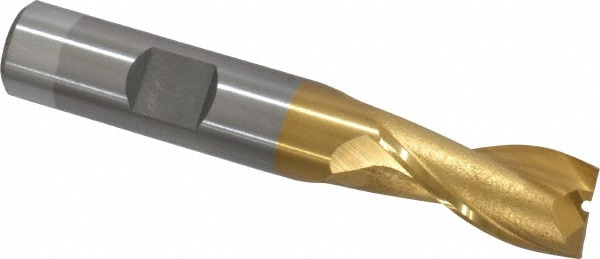 OSG 5201105 Square End Mill: 1/2 Dia, 1 LOC, 1/2 Shank Dia, 3 OAL, 2 Flutes, Cobalt Image