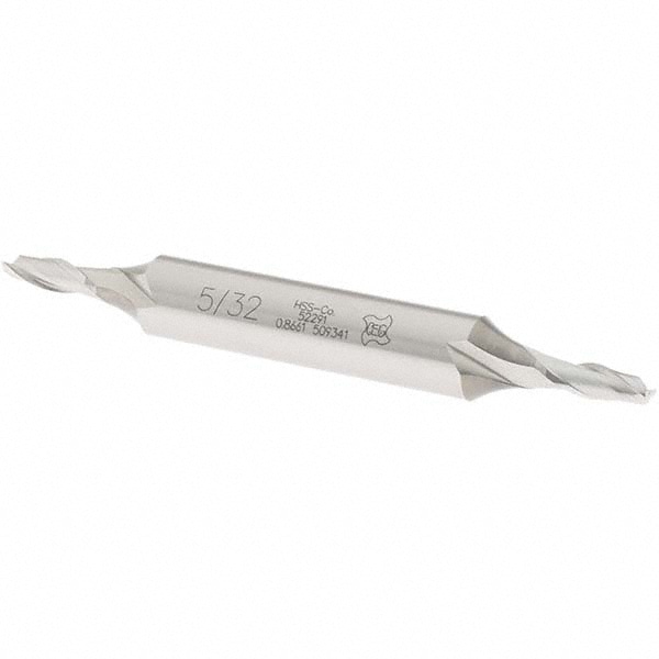 OSG 5229100 Square End Mill: 5/32 Dia, 7/16 LOC, 3/8 Shank Dia, 3-1/8 OAL, 2 Flutes, Cobalt Image