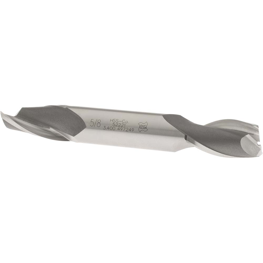 OSG 5222100 Square End Mill: 5/8 Dia, 1-1/8 LOC, 5/8 Shank Dia, 4-1/2 OAL, 2 Flutes, Cobalt Image