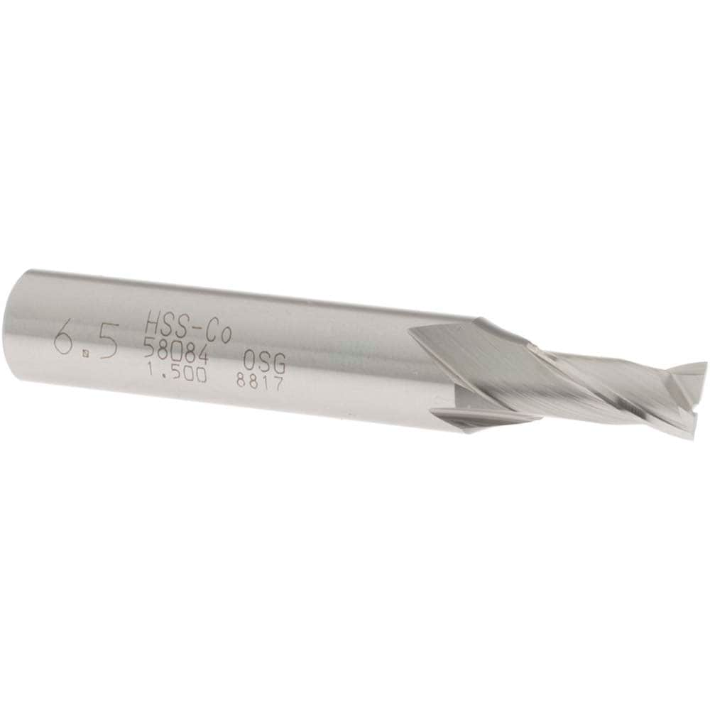 OSG 5808400 Square End Mill: 0.2559 Dia, 1/2 LOC, 3/8 Shank Dia, 2-5/16 OAL, 2 Flutes, Cobalt Image