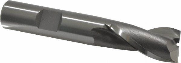 OSG 5809300 Square End Mill: 0.5709 Dia, 1-1/8 LOC, 1/2 Shank Dia, 3-1/8 OAL, 2 Flutes, Cobalt Image