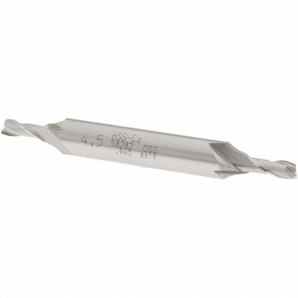 OSG 5828200 Square End Mill: 0.1772 Dia, 7/16 LOC, 3/8 Shank Dia, 3-1/8 OAL, 2 Flutes, Cobalt Image