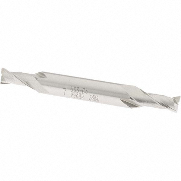OSG 5820500 Square End Mill: 0.2756 Dia, 9/16 LOC, 3/8 Shank Dia, 3-1/8 OAL, 2 Flutes, Cobalt Image