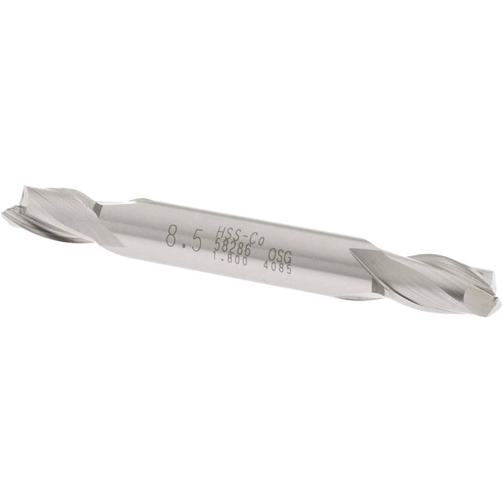 OSG 5828600 Square End Mill: 0.3346 Dia, 9/16 LOC, 3/8 Shank Dia, 3-1/8 OAL, 2 Flutes, Cobalt Image