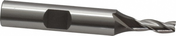 OSG 5310200 Square End Mill: 3/16 Dia, 1/2 LOC, 3/8 Shank Dia, 2-3/8 OAL, 3 Flutes, Cobalt Image