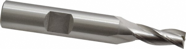 OSG 5310300 Square End Mill: 1/4 Dia, 5/8 LOC, 3/8 Shank Dia, 2-7/16 OAL, 3 Flutes, Cobalt Image