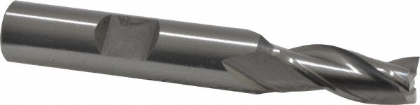 OSG 5310400 Square End Mill: 5/16 Dia, 3/4 LOC, 3/8 Shank Dia, 2-1/2 OAL, 3 Flutes, Cobalt Image