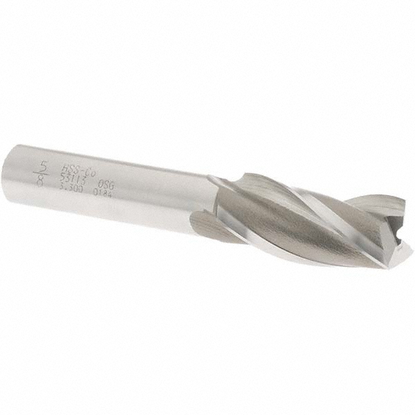 OSG 5311300 Square End Mill: 5/8 Dia, 1-3/8 LOC, 1/2 Shank Dia, 3-3/8 OAL, 3 Flutes, Cobalt Image