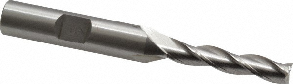 OSG 5360300 Square End Mill: 1/4 Dia, 1-1/4 LOC, 3/8 Shank Dia, 3-1/16 OAL, 3 Flutes, Cobalt Image