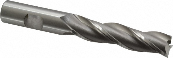 OSG 5362100 Square End Mill: 5/8 Dia, 2-1/2 LOC, 5/8 Shank Dia, 4-5/8 OAL, 3 Flutes, Cobalt Image