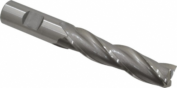 OSG 5363100 Square End Mill: 3/4 Dia, 3 LOC, 3/4 Shank Dia, 5-1/4 OAL, 3 Flutes, Cobalt Image