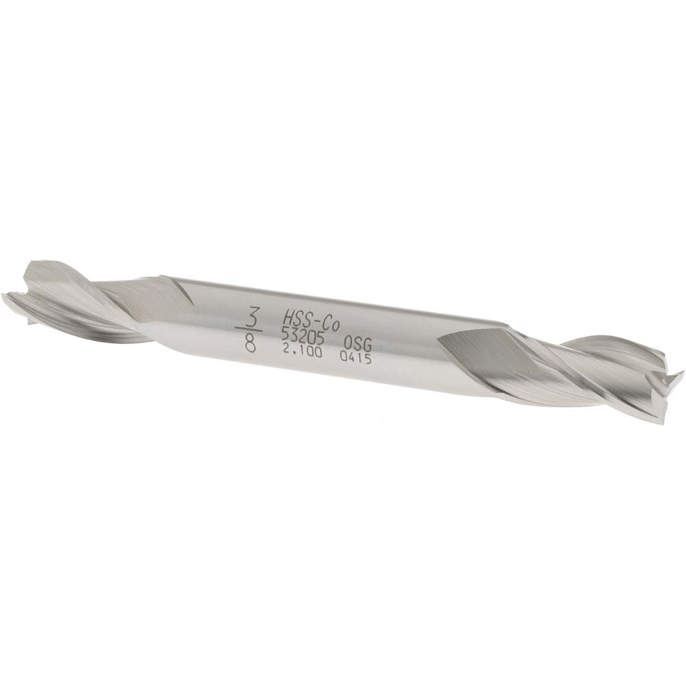 OSG 5320500 Square End Mill: 3/8 Dia, 3/4 LOC, 3/8 Shank Dia, 3-1/2 OAL, 3 Flutes, Cobalt Image