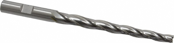 OSG 5916500 Tapered End Mill: 1 &deg; per Side, 1/4" Small Dia, 3-1/4" LOC, 3 Flutes, Cobalt, Square End Image