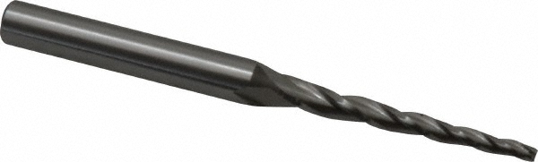 OSG 5930200 Tapered End Mill: 2 &deg; per Side, 1/16" Small Dia, 1" LOC, 3 Flutes, Cobalt, Square End Image
