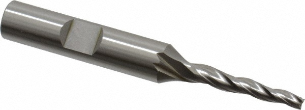 OSG 5934300 Tapered End Mill: 2 &deg; per Side, 1/8" Small Dia, 1" LOC, 3 Flutes, Cobalt, Square End Image