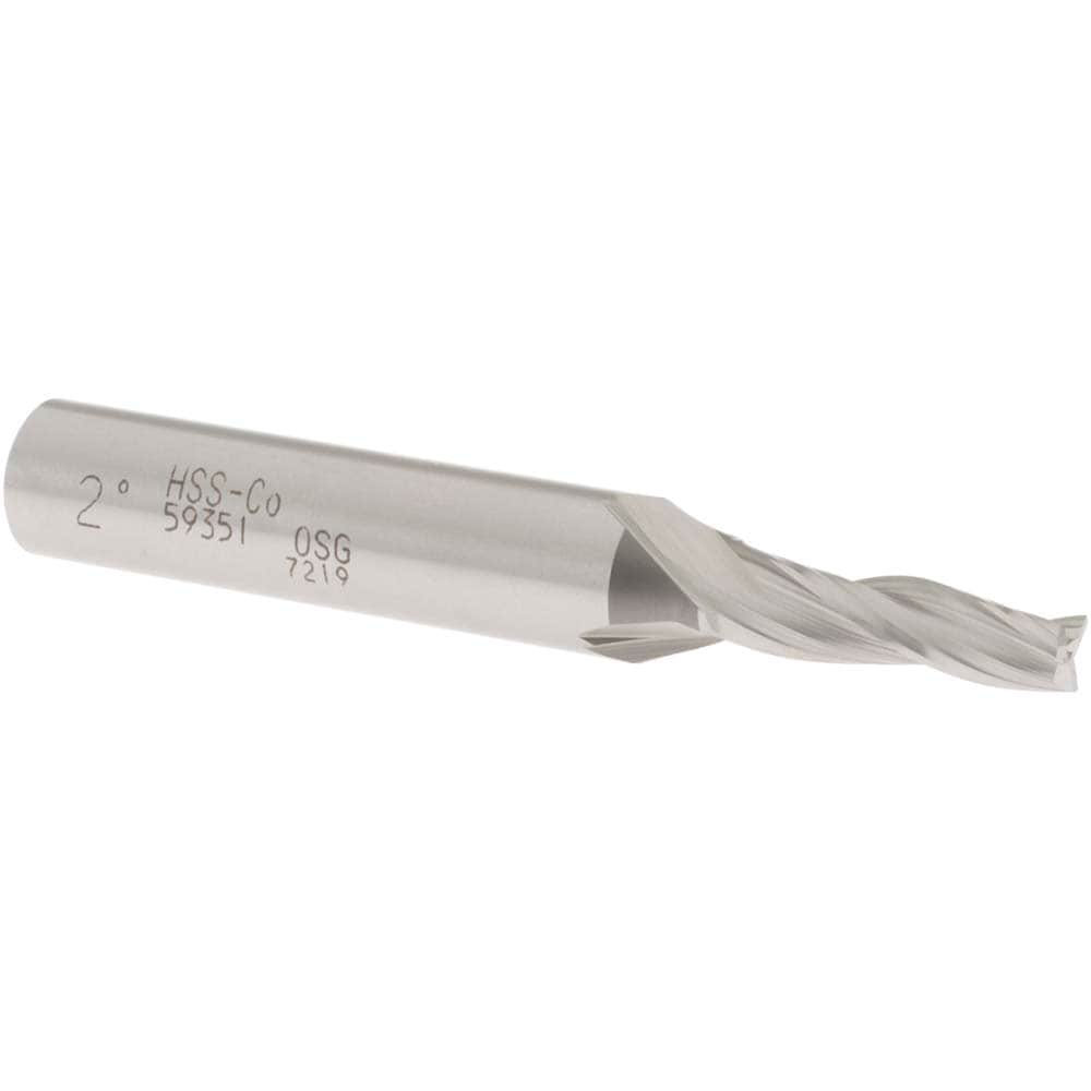 OSG - Tapered End Mill: 2 deg Angle per Side, 3/16