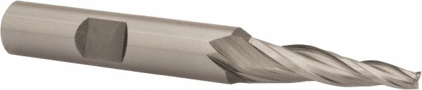 OSG 5954300 Tapered End Mill: 5 &deg; per Side, 1/8" Small Dia, 1" LOC, 3 Flutes, Cobalt, Square End Image