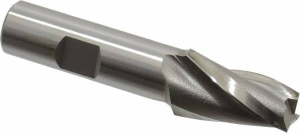 OSG 5968100 Tapered End Mill: 7 &deg; per Side, 1/2" Small Dia, 1-1/4" LOC, 3 Flutes, Cobalt, Square End Image