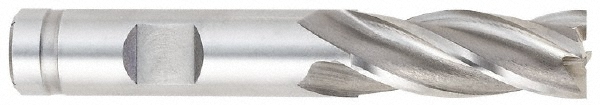 OSG 5405400 Square End Mill: 1-3/8 Dia, 2 LOC, 1 Shank Dia, 4-1/2 OAL, 6 Flutes, Cobalt Image