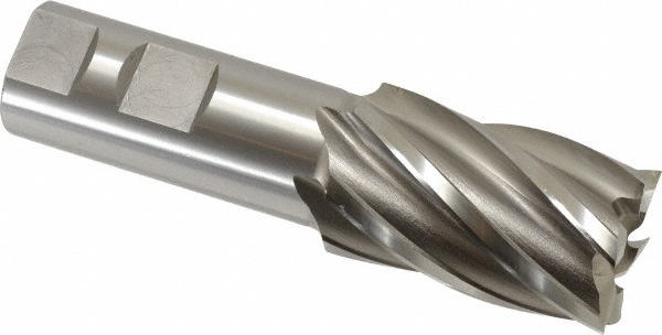 OSG 5405300 Square End Mill: 1-1/4 Dia, 2 LOC, 1 Shank Dia, 4-1/2 OAL, 6 Flutes, Cobalt Image