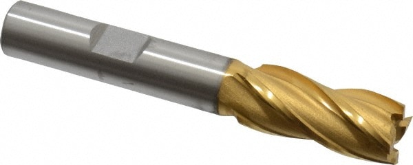 OSG 5400605 Square End Mill: 7/16 Dia, 1 LOC, 3/8 Shank Dia, 2-11/16 OAL, 4 Flutes, Cobalt Image