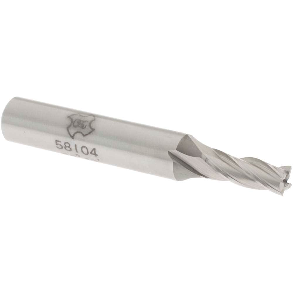 OSG 5810400 Square End Mill: 0.2362 Dia, 5/8 LOC, 3/8 Shank Dia, 2-7/16 OAL, 4 Flutes, Cobalt Image