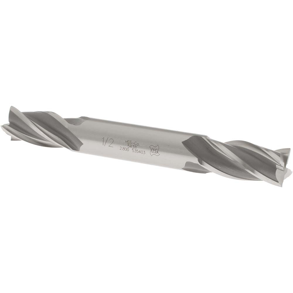 OSG 5431100 Square End Mill: 1/2 Dia, 1 LOC, 1/2 Shank Dia, 4-1/8 OAL, 4 Flutes, Cobalt Image