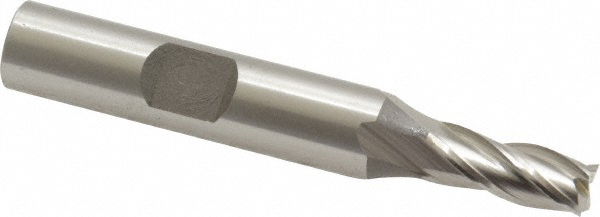 OSG 5410300 Square End Mill: 1/4 Dia, 5/8 LOC, 3/8 Shank Dia, 2-7/16 OAL, 4 Flutes, Cobalt Image