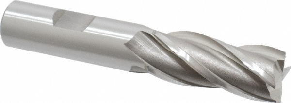 OSG 5412200 Square End Mill: 11/16 Dia, 1-5/8 LOC, 5/8 Shank Dia, 3-3/4 OAL, 4 Flutes, Cobalt Image
