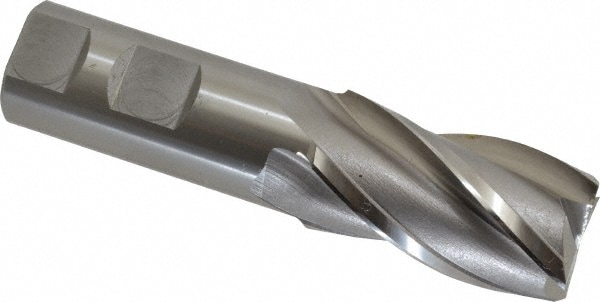 OSG 5415200 Square End Mill: 1-1/8 Dia, 2 LOC, 1 Shank Dia, 4-1/2 OAL, 4 Flutes, Cobalt Image